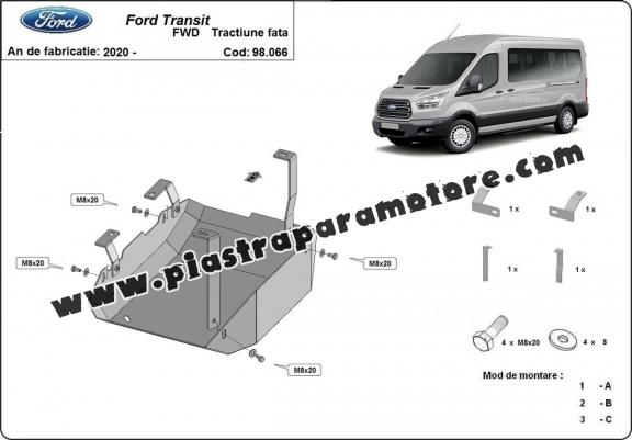 Protezione di acciaio per il AdBlue Ford Transit