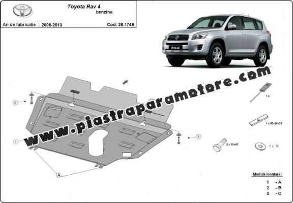 Piastra paramotore di acciaio Toyota RAV 4 petrol