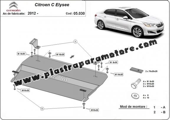 Piastra paramotore di acciaio Citroen C-Elysee