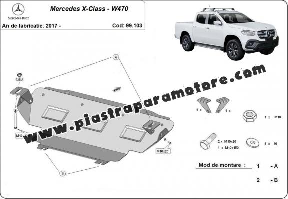 Protezione di acciaio per il radiatore Mercedes X-Class