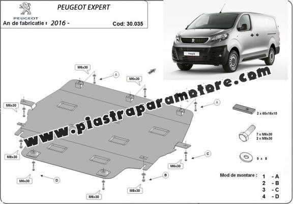 Piastra paramotore di acciaio Peugeot Expert