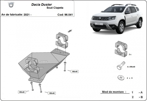 Protezione di acciaio per Valvola EGR Dacia Duster