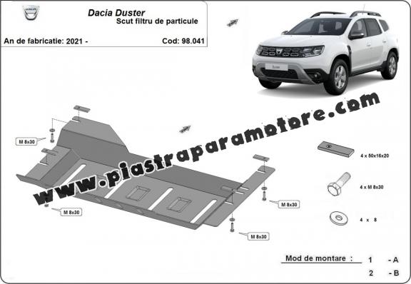 Protezione di acciaio per DPF Dacia Duster