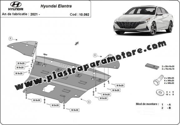 Piastra paramotore di acciaio  Hyundai Elantra