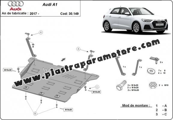 Piastra paramotore di acciaio Audi A1