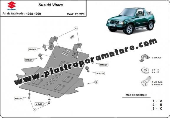 Piastra paramotore di acciaio Suzuki Vitara