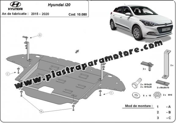 Piastra paramotore di acciaio Hyundai i20