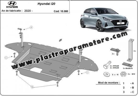 Piastra paramotore di acciaio Hyundai i20