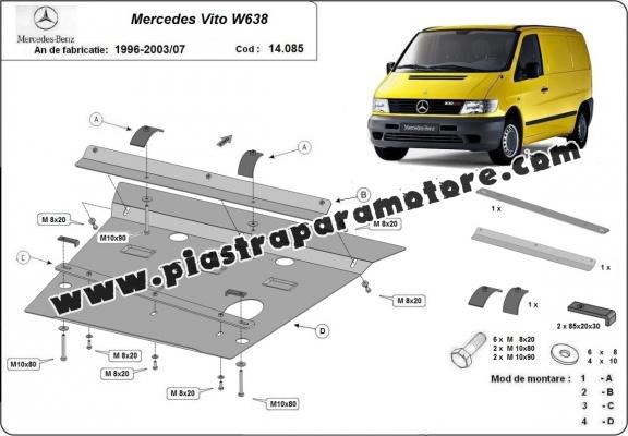 Piastra paramotore di acciaio Mercedes Vito