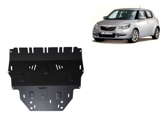 Piastra paramotore di acciaio Skoda Fabia 2 Diesel