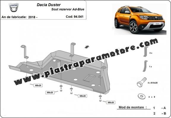 Protezione di acciaio per il AdBlue Dacia Duster