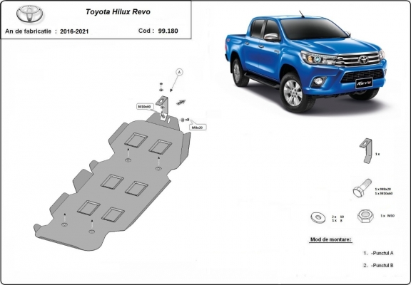 Protezione di acciaio per il serbatoio Toyota Hilux Revo