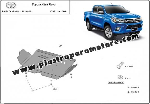 Piastra paramotore di acciaio Toyota Hilux Revo