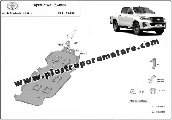 Protezione di acciaio per il serbatoio Toyota Hilux Invincible