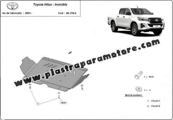 Piastra paramotore di acciaio Toyota Hilux Invincible