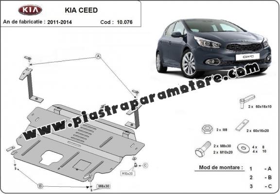 Piastra paramotore di acciaio Kia Ceed