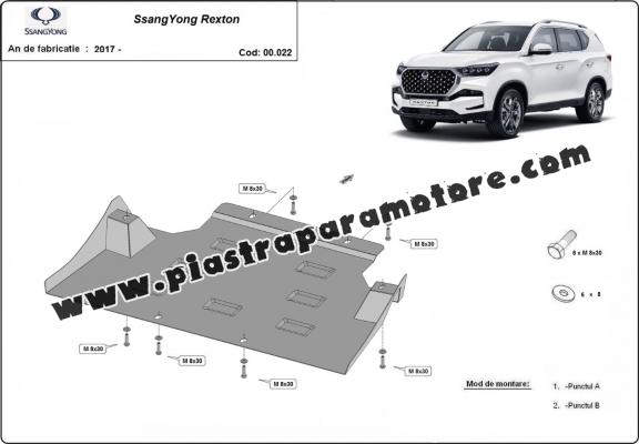 Protezione di acciaio per il cambio SsangYong Rexton