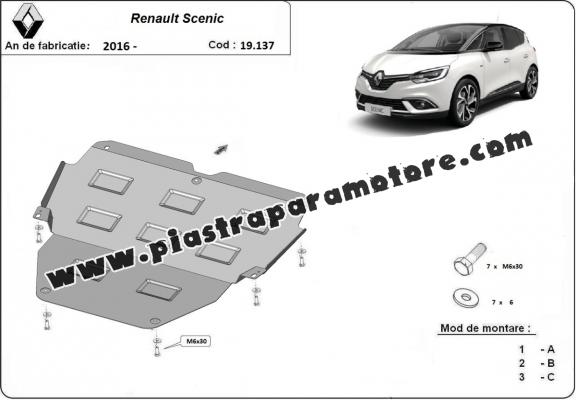 Piastra paramotore di acciaio Renault Scenic 4