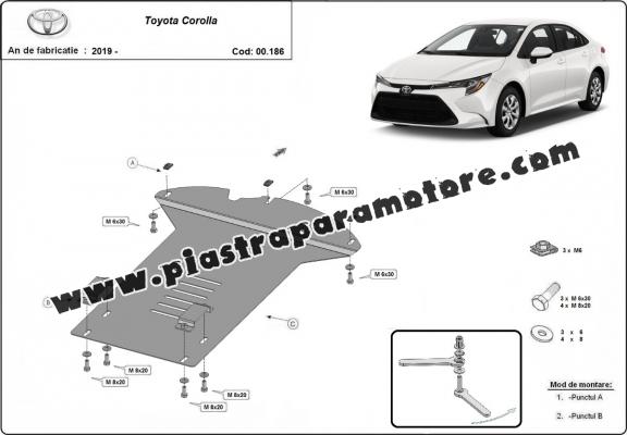 Piastra catalizzatore/cat lock di acciaio Toyota Corolla