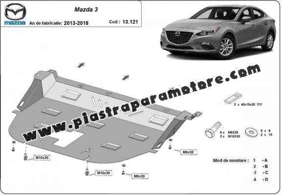 Piastra paramotore di acciaio Mazda 3