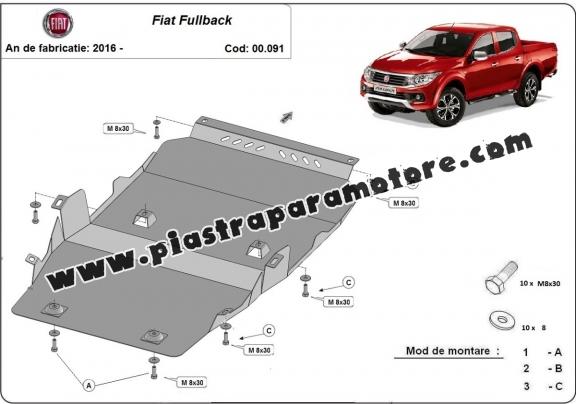 Piastra paramotore di acciaio Fiat Fullback