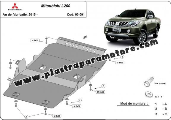 Piastra paramotore di acciaio Mitsubishi L200