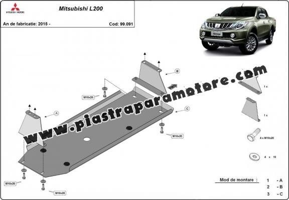 Protezione di acciaio per il serbatoio Mitsubishi L 200