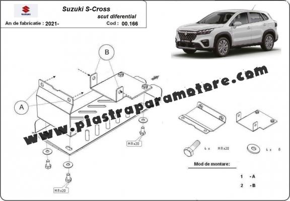 Protezione di acciaio per il differenziale  Suzuki S-Cross