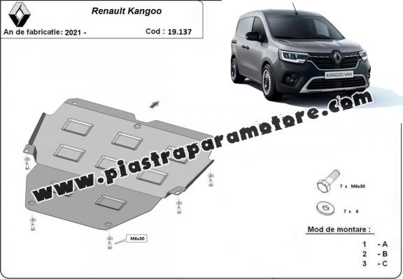 Piastra paramotore di acciaio Renault Kangoo Van