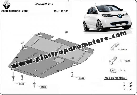 Piastra paramotore di acciaio Renault Zoe