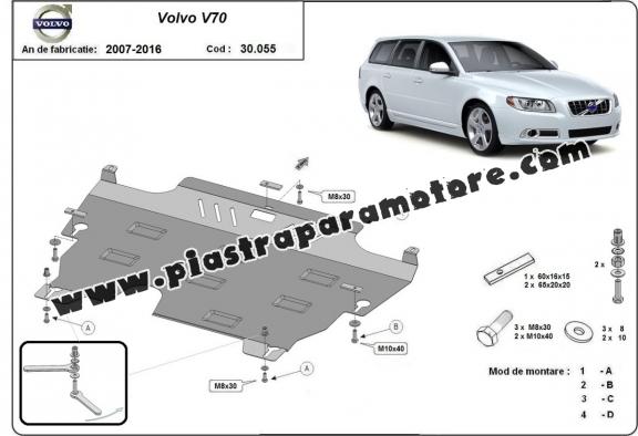 Piastra paramotore di acciaio Volvo V70