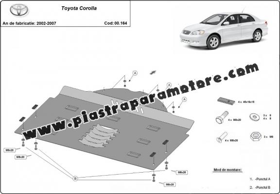 Piastra catalizzatore/cat lock di acciaio Toyota Corolla