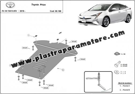 Piastra catalizzatore/cat lock di acciaio Toyota Prius