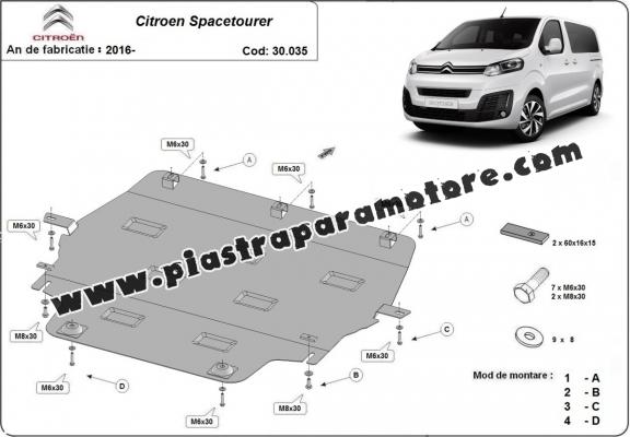 Piastra paramotore di acciaio Citroen Spacetourer