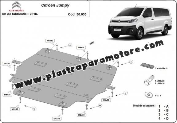 Piastra paramotore di acciaio Citroen Jumpy