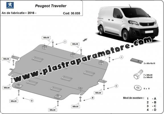 Piastra paramotore di acciaio Peugeot Traveller