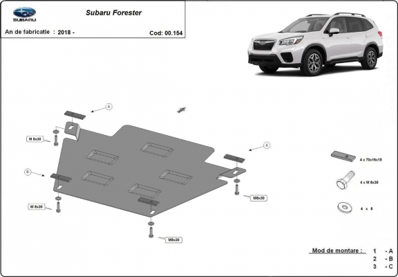 Protezione di acciaio per il cambio Subaru Forester 5