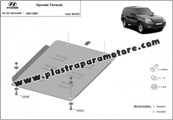 Protezione di acciaio per il cambio Hyundai Terracan