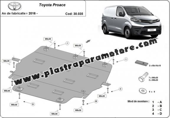 Piastra paramotore di acciaio Toyota Proace