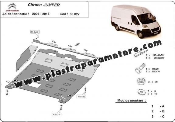 Piastra paramotore di acciaio Citroen Jumper