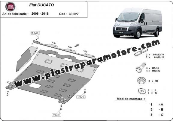 Piastra paramotore di acciaio Fiat Ducato