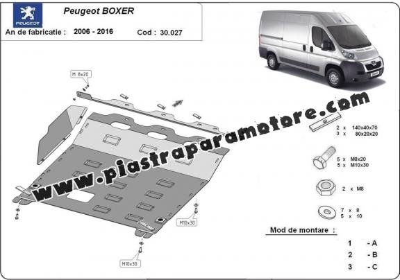 Piastra paramotore di acciaio Peugeot Boxer