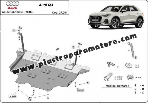 Piastra paramotore di acciaio Audi Q3