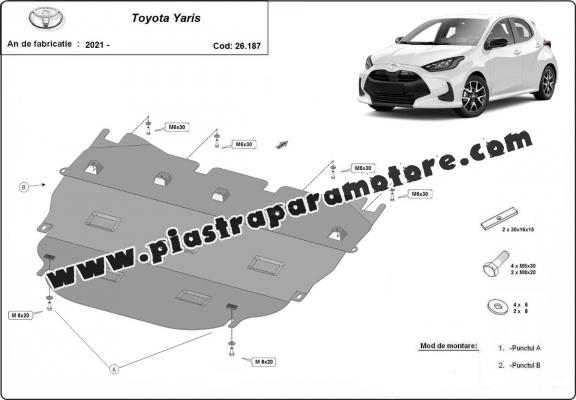 Piastra paramotore di acciaio Toyota Yaris XP210