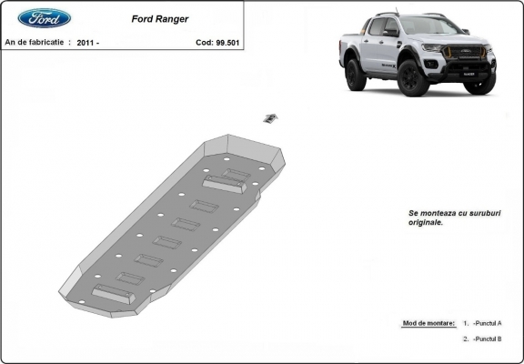 Protezione di acciaio per il serbatoio Ford Ranger