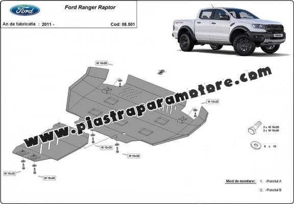 Piastra paramotore di acciaio Ford Ranger Raptor