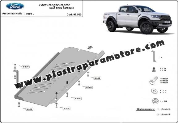 Protezione di acciaio per DPF Ford Ranger Raptor