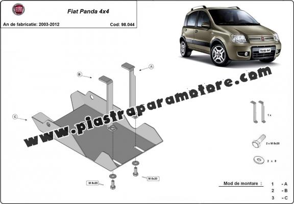 Protezione di acciaio per il differenziale Fiat Panda 4x4