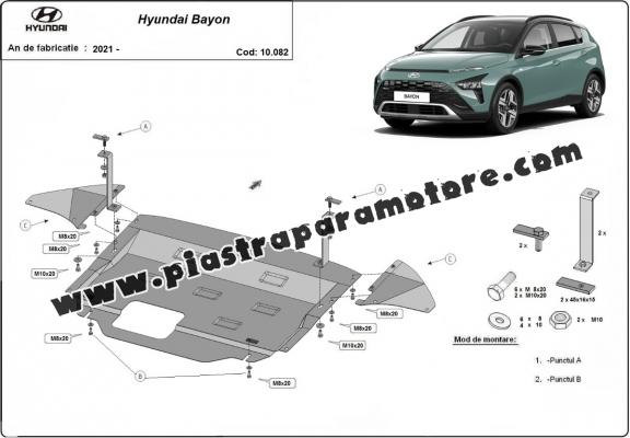 Piastra paramotore di acciaio Hyundai Bayon