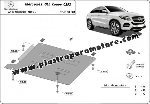 Protezione di acciaio per il cambio Mercedes GLE Coupe C292